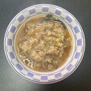 すき焼きの残りでおじや